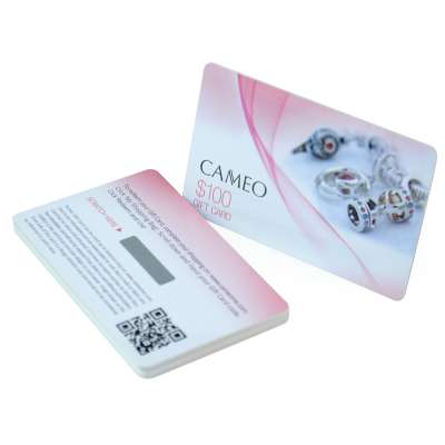 Wholesale custom pvc plastic scratch gift cards