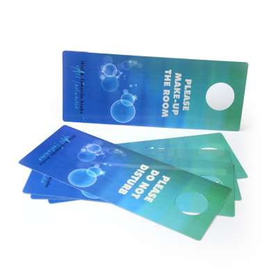 Custom wholesale plastic pvc do not disturb hotel door hanger printing