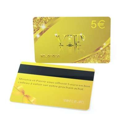 CR80 standard size pvc plastic membership vip hi-co magnetic strip card