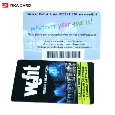 High quality custom plastic pvc barcode gym membership cards