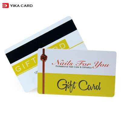 Custom and free design pvc plastic vip card magnetic stripe discount gift cards