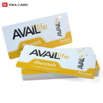 Wholesale custom plastic pvc combo membership key tag card with barcode