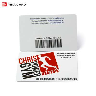 China factory wholesale custom plastic pvc gym membership cards with barcode