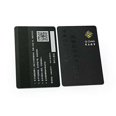 Custom and popular design magnetic stripe qr code plastic pvc uv spot membership card