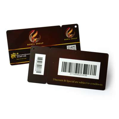 Wholesale plastic loyalty barcode key tag combo pvc market membership card